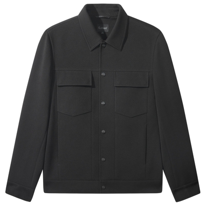 卡宾棋盘格提花高级夹克男装外套