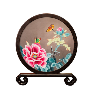 苏州苏绣双面绣摆件非遗刺绣熊猫装饰摆台中国特色伴手礼品送老外