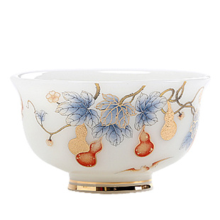 冰种璞玉白瓷收藏级主人杯高档个人专用精致茶杯女男士聚财景德镇