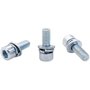 金固盈镀锌8.8级圆柱头内六角三组合螺丝自带平弹垫组合螺钉螺栓