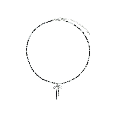 AWE王橹杰同款蝴蝶结串珠项链女