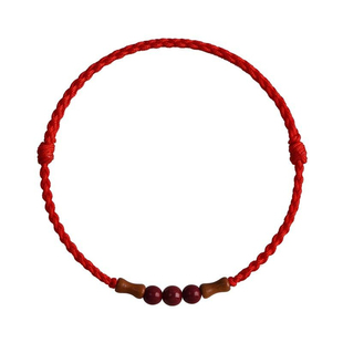 宝宝驱辟儿童邪小细黑狗牙齿红绳婴儿手链防惊吓绝美脚链男女士款