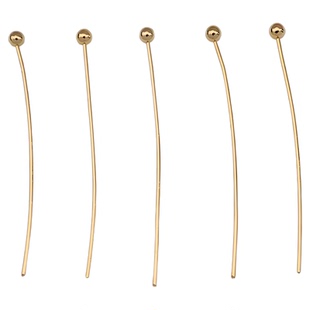 14K包金保色T针9字针圆头针diy手工配件平头珠头针串珠耳饰品材料