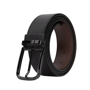 GIONAR男士不锈钢商务正装皮带男士公职人员真皮高档品牌针扣腰带