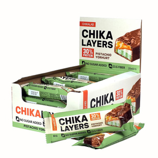 俄罗斯bombbar夹心蛋白棒chikalab饱腹代餐0蔗糖LAYERS健身能量棒