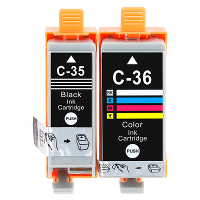 兼容原装佳能PGI-35 CLI-36墨盒IP100 IP110打印机黑色彩色墨盒墨水 mini320 mini260 TR150便携式打印机墨盒