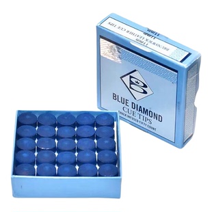 宾士域蓝钻皮头斯诺克台球杆小头黑八镀膜压制蓝钻杆头伯威蓝钻