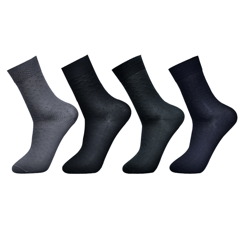 男士商务防臭丝光棉正装秋冰丝中长筒西装袜黑男袜长袜皮鞋袜子男