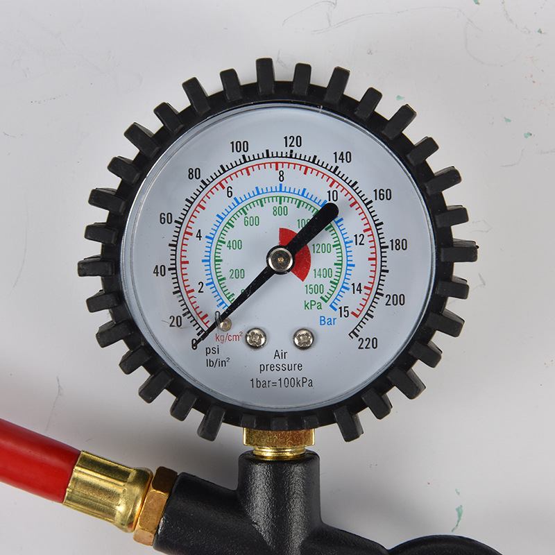 ht60气压表胎压表 带充气头汽车轮胎压监测器 计数显加气打气枪