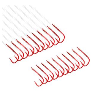 进口赤袖精绑好鱼钩套装全套红袖子线双钩成品防缠绕鱼线钓鱼用品