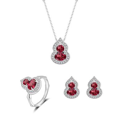 CIGALONG龙梓嘉小葫芦合成红宝石项链珠宝38礼物