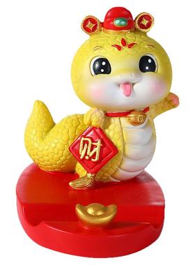 2025新年可爱金蛇手机支架礼物