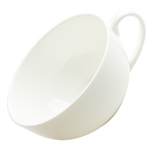 牛奶瓷 早餐碗燕麦杯麦片碗宝宝儿童吃饭碗陶瓷纯白无毒无害