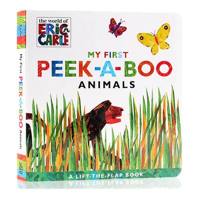 进口英文原版正版 My First Peek-a-Boo Animals 翻页躲猫猫动物纸板书 艾瑞卡尔Eric Carle 出版社 Little Simon