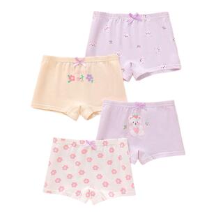 女童内裤儿童女宝宝a类纯棉平角裤小女孩四角裤夏季薄款100棉