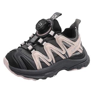 YG旋转扣女童运动鞋2025秋冬加绒儿童跑步鞋轻便减震男童户外登山