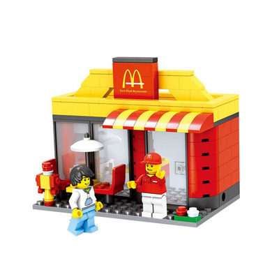 恒三和积木礼物迷你街景儿童玩具