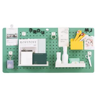 桌面墙上洞洞板置物架免打孔金属客厅玄关书桌上墙面挂墙壁收纳板