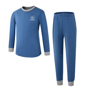 胖童保暖内衣套装棉羊毛蚕丝中大童加肥加大码儿童秋衣秋裤青少年