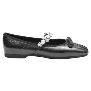 UDV法式复古平底芭蕾鞋女2025秋季新款玛丽珍单鞋水钻时尚瓢鞋