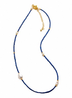 Marina新中式刻面青金石项链