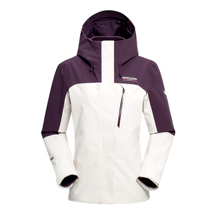 NORTHLAND诺诗兰抓绒三合一冲锋衣女户外防风防水加绒徒步登山服