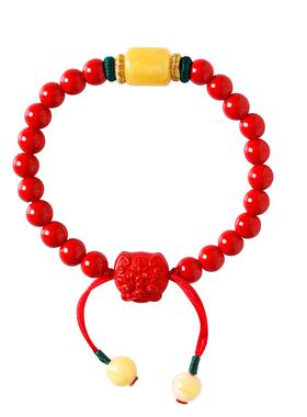 心诚则正红朱砂虎头福铃宝宝平安