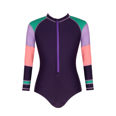 凯迪龙长袖连体三角儿童泳装