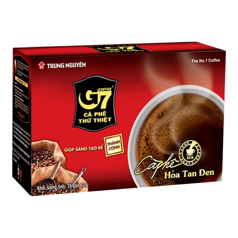 G7 COFFEE正宗越南即冲黑咖啡30g*2细盒装办公室速溶醇香浓郁咖啡