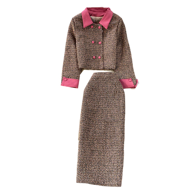 小香风套装女秋裙子两件套长款