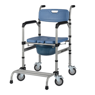 老人坐便器移动马桶凳窄款孕妇专用结实带轮洗澡神器老年人坐便椅