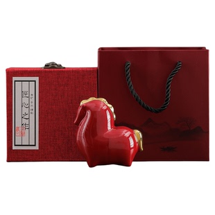 马上有钱2026马年生肖马吉祥物礼盒装国潮招财唐马摆件新年伴手礼