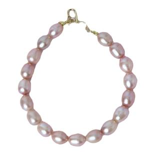 天然珍珠手链女款正品手串手镯紫色珠宝礼物饰品紫珍珠淡水珍珠