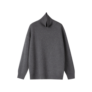 陈小满原创设计堆堆领针织衫女2025秋冬季新款纯羊绒长袖宽松上衣