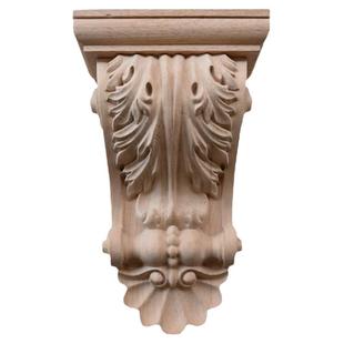 木雕柱头雕花梁托实木欧式装饰背景墙酒柜橱柜法式东阳