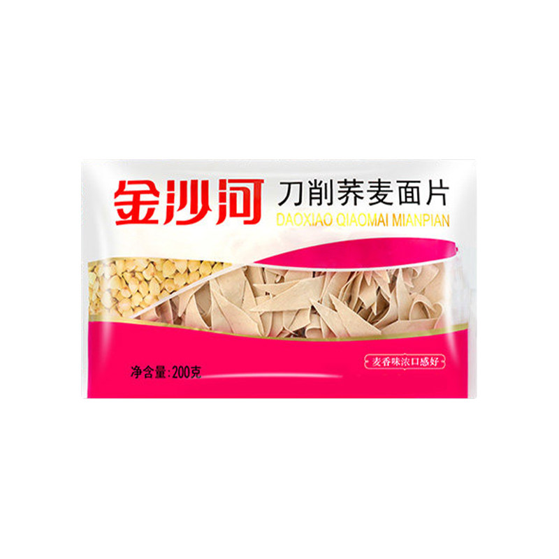 金沙河刀削荞麦面片200g早餐方便速食三角面叶面片面条煮面烩面