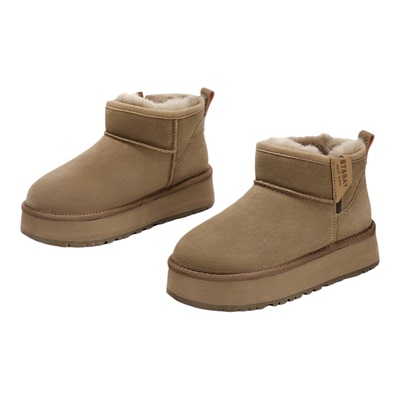 星期六加绒厚底雪地靴女保暖棉鞋