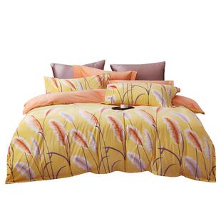 富丽真金牛奶绒四件套撸猫感法兰绒珊瑚暖绒套件被套床单冬季保暖