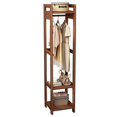 简约现代卧室家用实木落地挂衣架