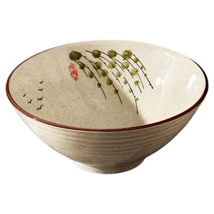 日式复古陶瓷拉面碗家用2025新款高颜值斗笠面条碗吃面大碗汤面碗