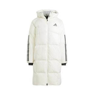 Adidas/阿迪达斯男子舒适保暖户外运动连帽长款羽绒服JG3838