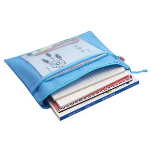 A4文件袋纯色资料袋 双层拉链袋帆布袋文件包学生作业考卷袋A4