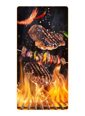西餐厅美食牛排烤肉个性创意挂画