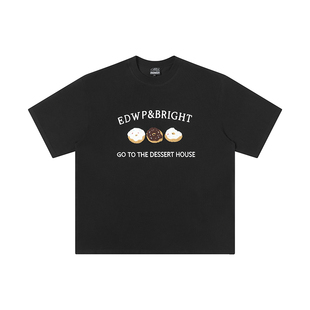 【Endweep官方店】甜甜圈毛巾绣短袖T恤夏季宽松休闲百搭情侣上衣