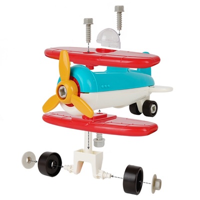 battat可拆装飞机模型工程车益智