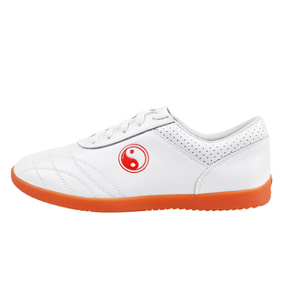 武士龙太极鞋男武术鞋牛筋底新款太极拳鞋八段锦练功运动鞋女真皮