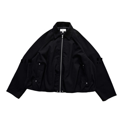 NOFAITH春季新品羊毛混纺夹克外套男简约休闲宽松通勤翻领上衣