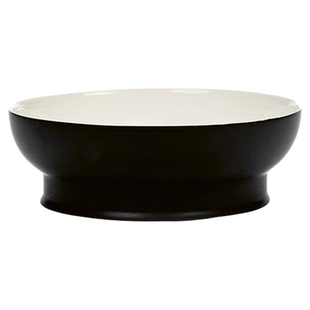 比利时Serax AnnDemeulemeester餐具陶瓷碗哑光黑家用汤碗蛋糕盘