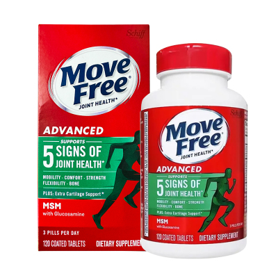 MoveFree益节氨糖软骨素绿瓶120粒关节钙片官方旗舰原装进口正MSM