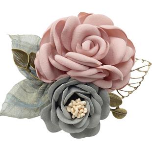 韩版布艺花朵胸针优雅胸花时尚别针丝巾扣外套毛衣装饰配饰品女